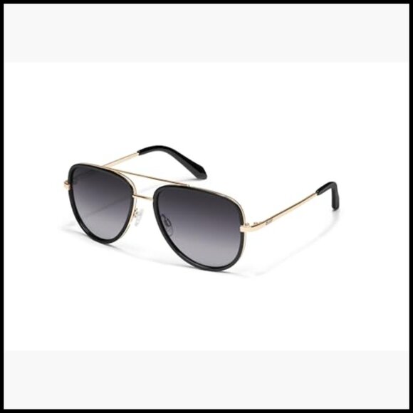 Unisex Aviator Sunglasses with Combination Frame and Polarized Lenses